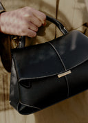 Mokki Mini - Noir Coutures Ecrues Grainé - Unmatched Kicks - Handbags