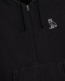 Muskoka Raglan Full - Zip Hoodie - Garment Dyed Black - Unmatched Kicks - OVO