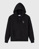 Muskoka Raglan Full - Zip Hoodie - Garment Dyed Black - Unmatched Kicks - 