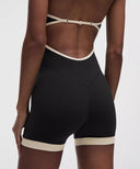 Nulu™ Strappy Halterneck Bodysuit Black/Light Ivory - Unmatched Kicks-LULULEMON