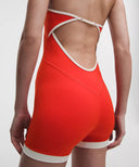 Nulu™ Strappy Halterneck Bodysuit Cherry Ember/Light Ivory - Unmatched Kicks-LULULEMON