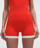 Nulu™ Strappy Halterneck Bodysuit Cherry Ember/Light Ivory - Unmatched Kicks-LULULEMON