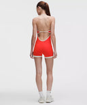 Nulu™ Strappy Halterneck Bodysuit Cherry Ember/Light Ivory - Unmatched Kicks-LULULEMON