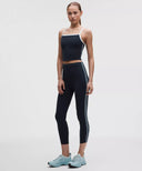 Nulux Side-Stripe High-Rise Tight 25" True Navy/Seafoam/White/Beach Ball Blue - Unmatched Kicks-LULULEMON