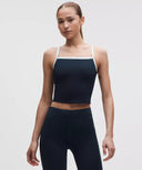 Nulux Side-Stripe Tank Top with Pocket Light Support, B/C Cup True Navy/Seafoam/White/Beach Ball Blue - Unmatched Kicks-LULULEMON