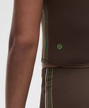 Nulux Side-Stripe Tank Top with Pocket Light Support, B/C Cup Walnut Crunch/White/Sand/Chameleon - Unmatched Kicks-LULULEMON