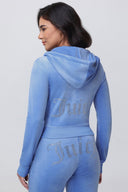 OG Big Bling Velour Hoodie Granada Sky - Unmatched Kicks - Juicy Couture