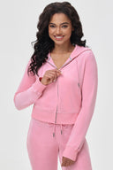 OG Big Bling Velour Hoodie Heritage Pink - Unmatched Kicks - Juicy Couture