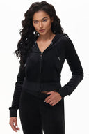 OG Big Bling Velour Hoodie Liquorice - Unmatched Kicks - Juicy Couture