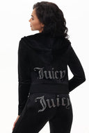 OG Big Bling Velour Hoodie Liquorice - Unmatched Kicks - Juicy Couture