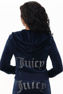 OG Big Bling Velour Hoodie Regal Blue - Unmatched Kicks - Juicy Couture