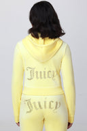OG Big Bling Velour Hoodie Yellow Iris - Unmatched Kicks - Juicy Couture