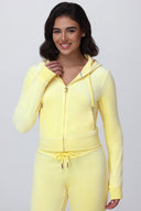 OG Big Bling Velour Hoodie Yellow Iris - Unmatched Kicks - Juicy Couture