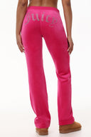 OG Big Bling Velour Track Pants Free Love - Unmatched Kicks - Juicy Couture