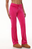 OG Big Bling Velour Track Pants Free Love - Unmatched Kicks - Juicy Couture