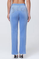 OG Big Bling Velour Track Pants Granada Sky - Unmatched Kicks - Juicy Couture