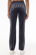 OG Big Bling Velour Track Pants Titanium - Unmatched Kicks - Juicy Couture