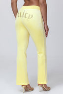 OG Big Bling Velour Track Pants Yellow Iris - Unmatched Kicks - Juicy Couture