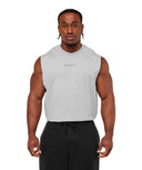 Olde English Tank oversized fit Bros Soft Grey Marl - Unmatched Kicks - GYMSHARK