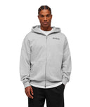 Olde English Zip Up Hoodie oversized fit Bros Soft Grey Marl - Unmatched Kicks - GYMSHARK