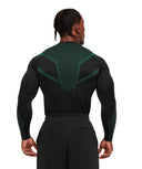 Onyx 5.0 Seamless Long Sleeve T-Shirt muscle fit Black/Lift Green - Unmatched Kicks - GYMSHARK