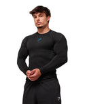 Onyx 5.0 Seamless Long Sleeve T-Shirt muscle fit Black/Onyx Grey - Unmatched Kicks - GYMSHARK