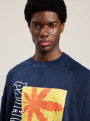 Palm Leaf Reglan Loose Sweatshirt - Unmatched Kicks - Palm Angeles