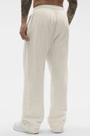 Pinstripe Straight Leg Sweatpant - Bone Pinstripe - Unmatched Kicks - ALO