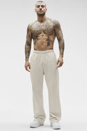 Pinstripe Straight Leg Sweatpant - Bone Pinstripe - Unmatched Kicks - ALO