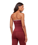 Piping Bandeau With Shelf body fit Sets Red/Carmine Red/Soft White - Unmatched Kicks - GYMSHARK