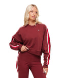 Piping Midi Crew Neck oversized fit Sets Red/Carmine Red/Soft White - Unmatched Kicks - GYMSHARK