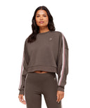 Piping Midi Crew Neck oversized fit Walnut Brown/Chestnut Pink/Soft White - Unmatched Kicks - GYMSHARK