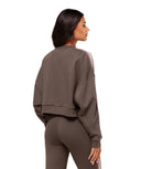 Piping Midi Crew Neck oversized fit Walnut Brown/Chestnut Pink/Soft White - Unmatched Kicks - GYMSHARK