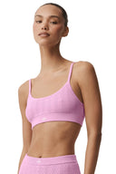 Pointelle Sweater Be Mine Bra - Candy Heart Pink - Unmatched Kicks - ALO