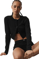 Pointelle Sweater Be Mine Cardigan - Black - Unmatched Kicks - ALO