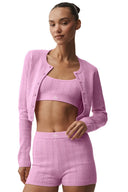 Pointelle Sweater Be Mine Cardigan - Candy Heart Pink - Unmatched Kicks - ALO