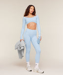 Poise Long Sleeve Top Chilled Blue - Unmatched Kicks - GYMSHARK
