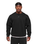 Power Crew oversized fit Black/Asphalt Grey - Unmatched Kicks - GYMSHARK