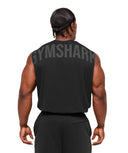 Power Cut Off Tank oversized fit Black/Asphalt Grey - Unmatched Kicks - GYMSHARK