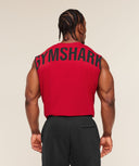 Power Cut Off Tank oversized fit Conditioning Red - Unmatched Kicks - GYMSHARK