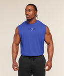 Power Cut Off Tank oversized fit Force Blue - Unmatched Kicks - GYMSHARK