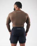 Power Long Sleeve - Carob - Unmatched Kicks - Alphalete