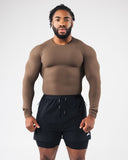 Power Long Sleeve - Carob - Unmatched Kicks - Alphalete