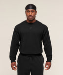 Power Long Sleeve T-Shirt oversized fit Black/Asphalt Grey - Unmatched Kicks-GYMSHARK