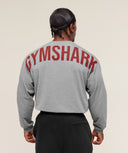 Power Long Sleeve T-Shirt oversized fit Charcoal Core Marl - Unmatched Kicks-GYMSHARK