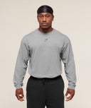 Power Long Sleeve T-Shirt oversized fit Charcoal Core Marl - Unmatched Kicks-GYMSHARK