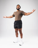 Power Short Sleeve - Carob - Unmatched Kicks - Alphalete