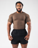 Power Short Sleeve - Carob - Unmatched Kicks - Alphalete