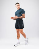 Power Short Sleeve - Dark Cyan - Unmatched Kicks - Alphalete
