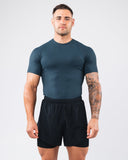 Power Short Sleeve - Dark Cyan - Unmatched Kicks - Alphalete